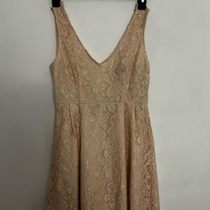 Forever 21 Lace Midi Dress in Cream